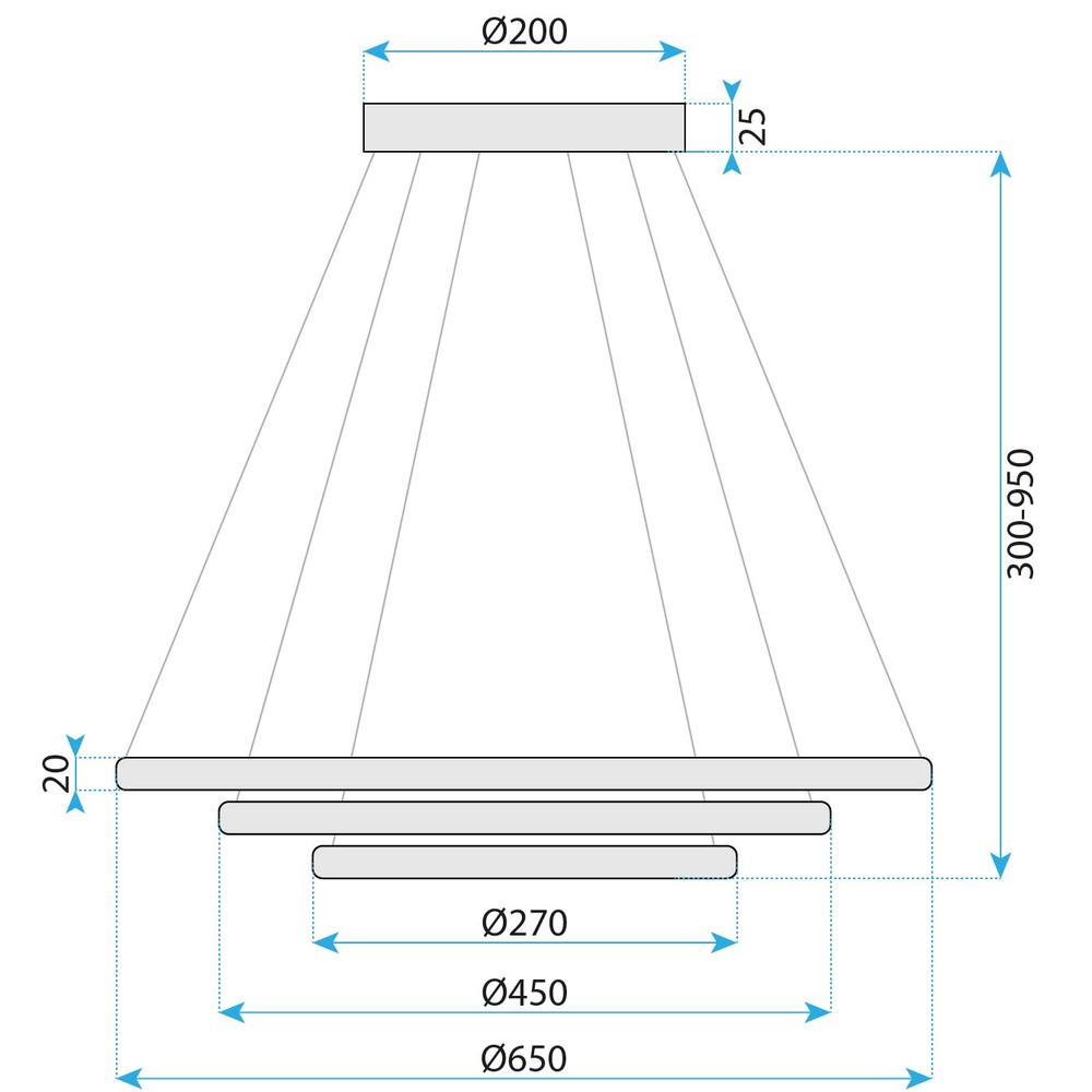 HÄNGLAMPA LED G036-CP GULD