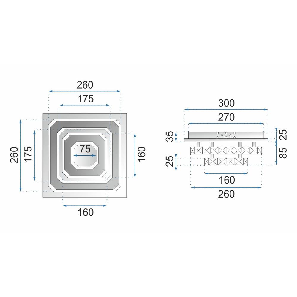 Kristalltaklampa Plafond LED 24W APP410-C Neutral