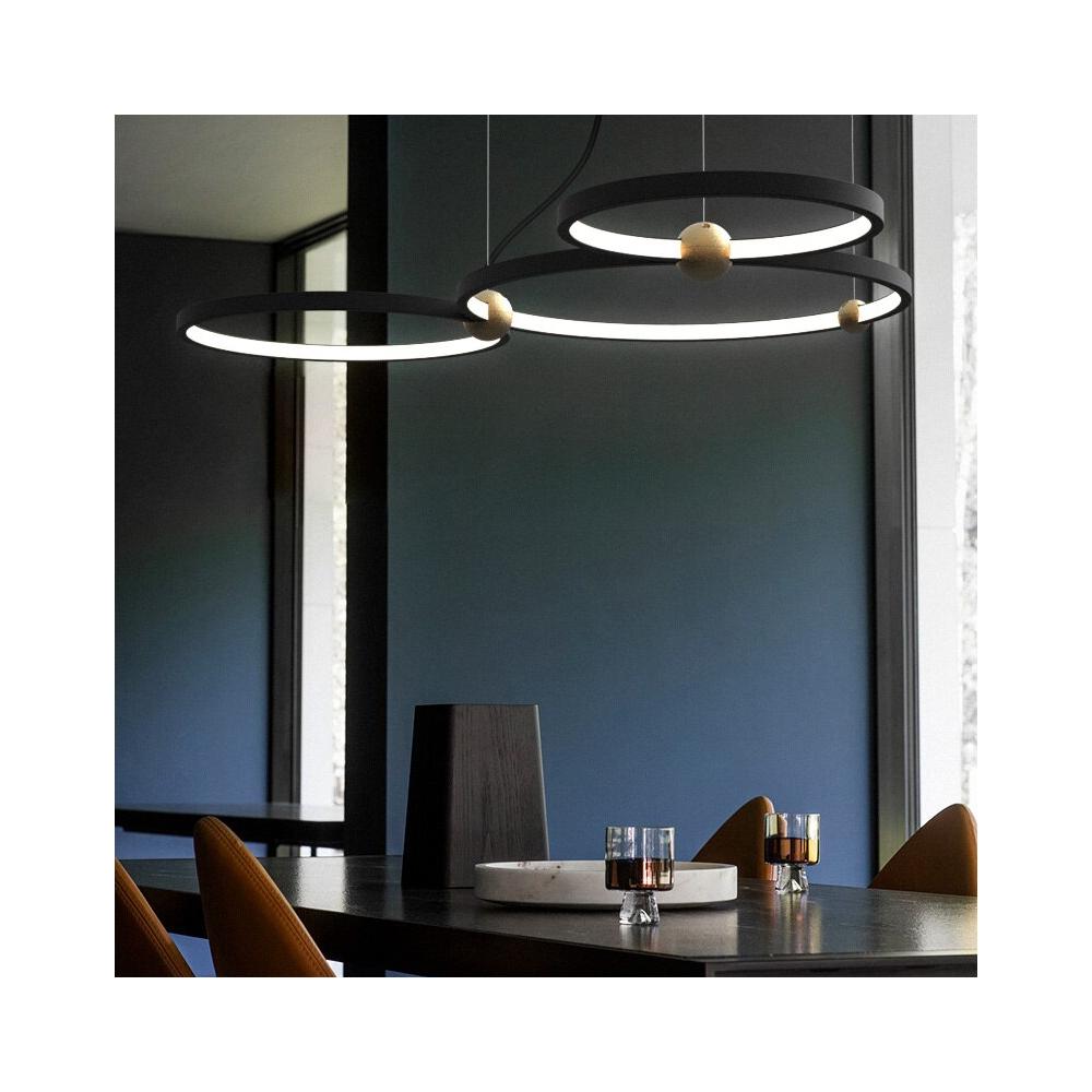 Lampa Ring 3 LED + fjärrkontroll APP752-30-40-50 Svart