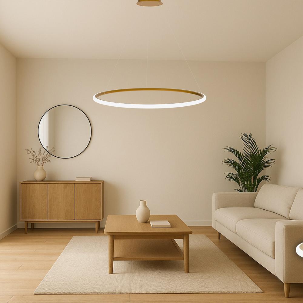 HÄNGENDE LED-TAKLAMPA LHJ006-CP 100 cm BORSTAD GULD