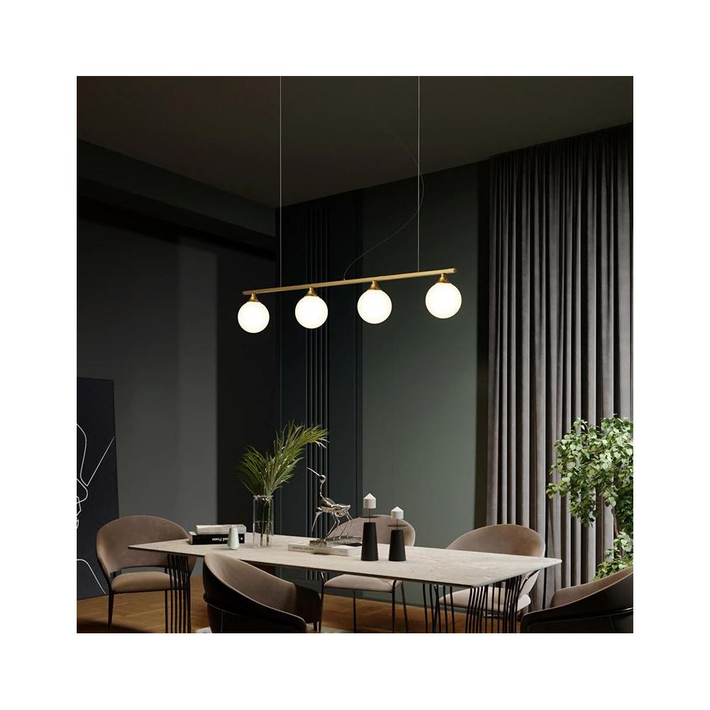 Hänglampa Glasbollar 4 st APP675-4CP Guld