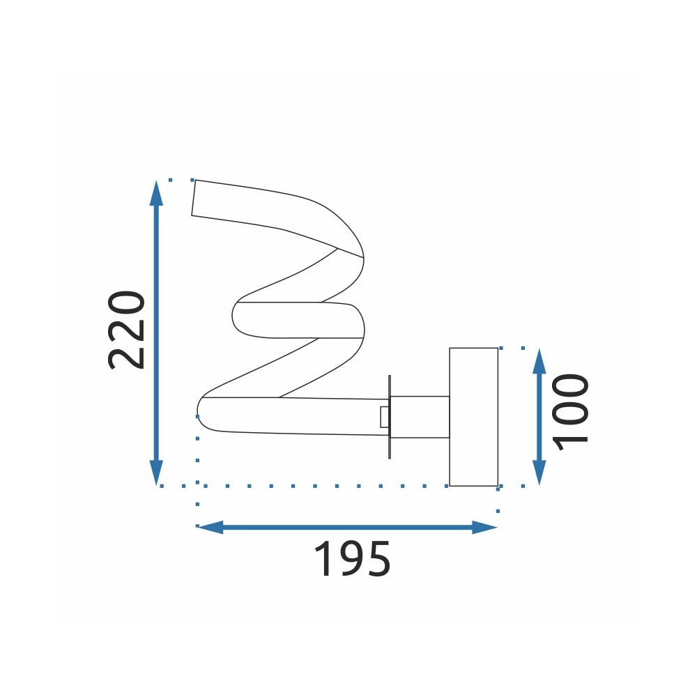 VÄGGLAMPA VÄGGLAMPET LED APP1052-W Svart MATT