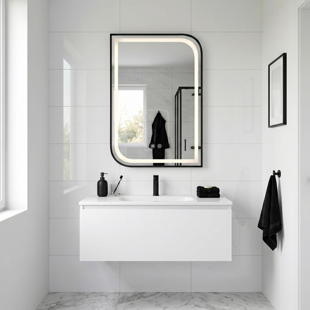 LED-VÄGGSPEGEL ZONE 70X50 BLACK