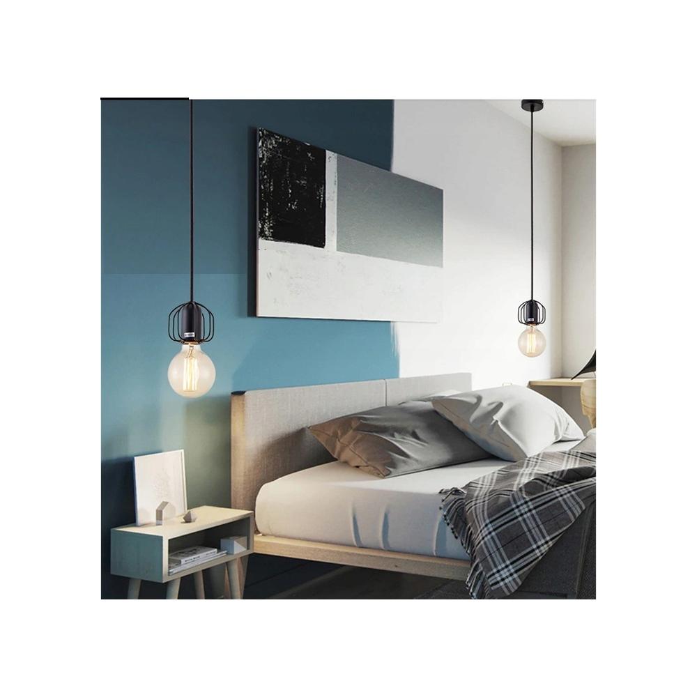 Hängande taklampa i loftstil APP595-1CP Svart