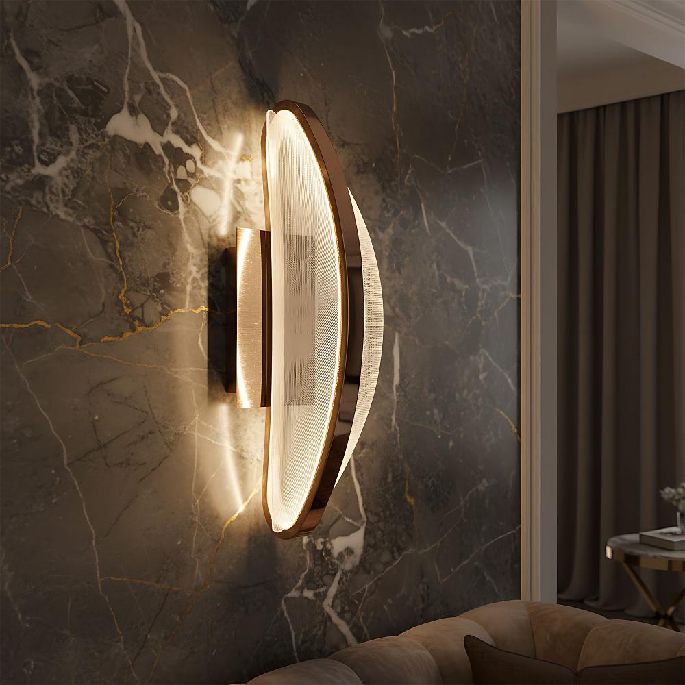 LED-vägglampa G125-W Roséguld