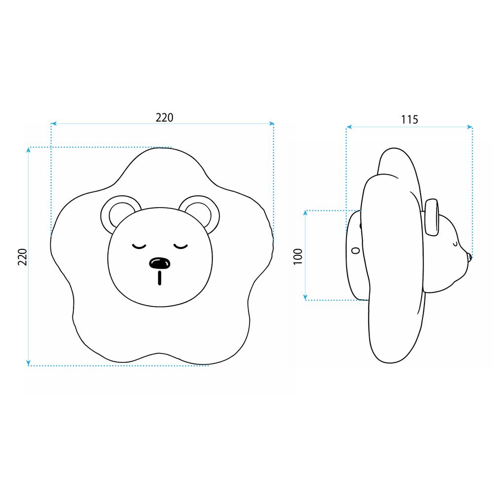 VÄGGLAMPA LED G181-W VIT NALLE