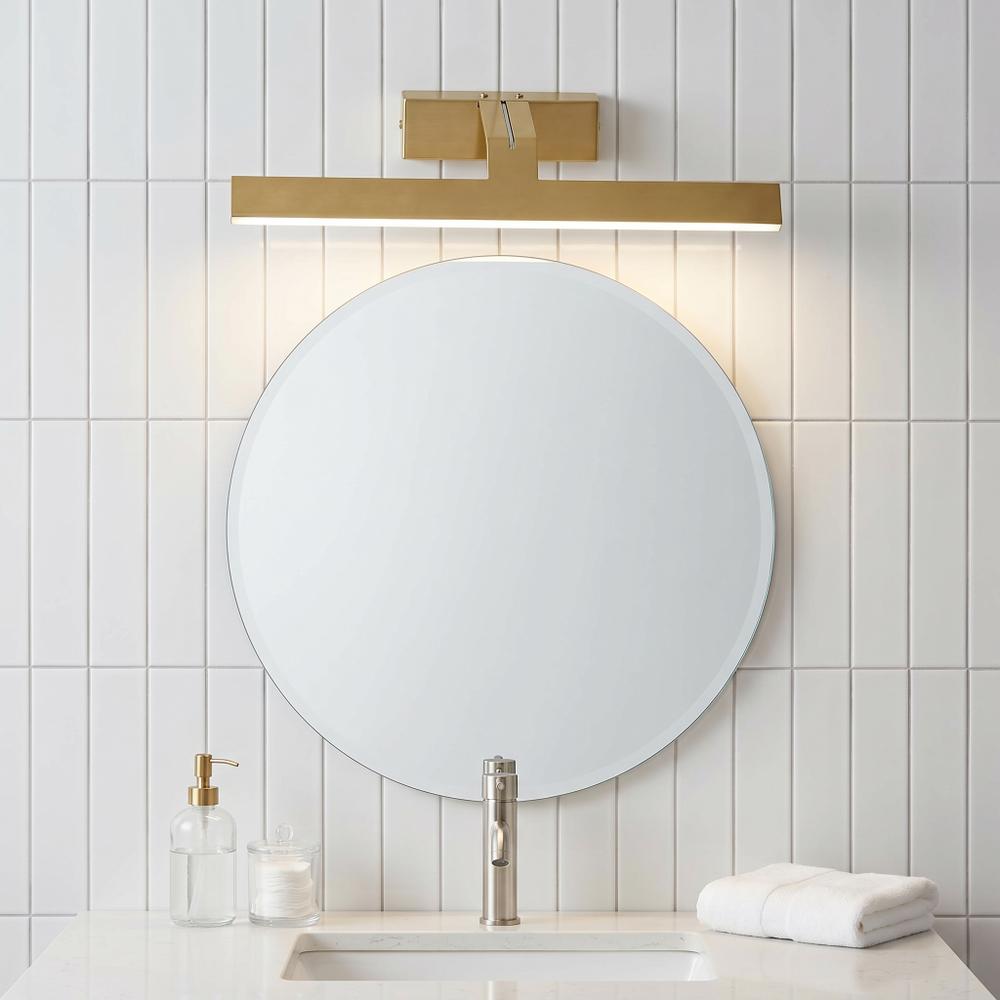 Badrum vägg LED-lampa SWE007-1W 43cm BRUSH GOLD