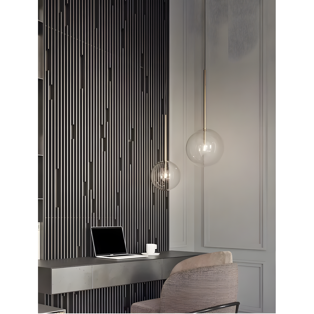 Hängande taklampa glasglob GULD 20 cm APP1683-1CP