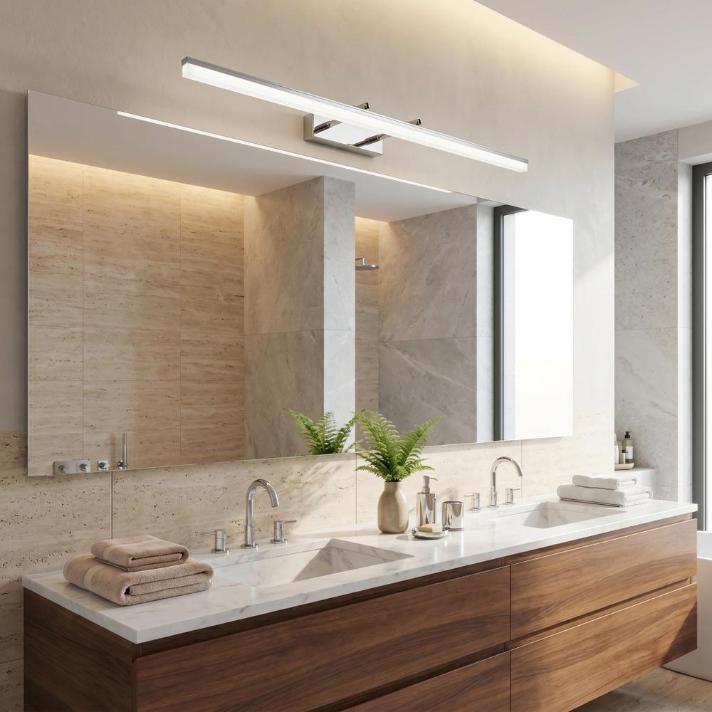 Badrum vägg LED-lampa APP1871-1W 80cm CHROME
