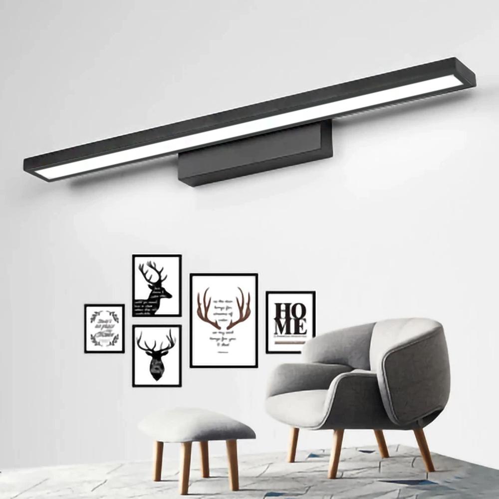 BADRUMSVÄGGLAMPA LED 60 CM APP840-1W FLAT BLACK