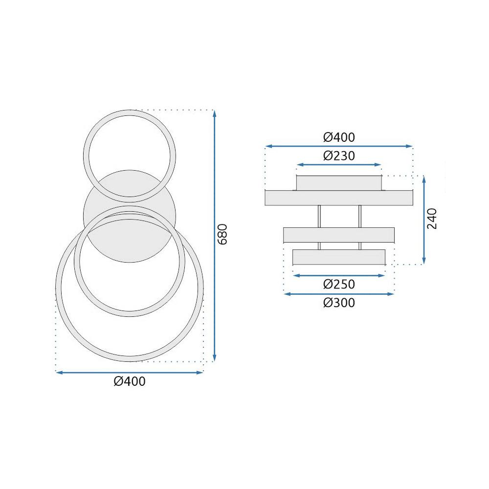 Modern takplafond LED G003-C Guld