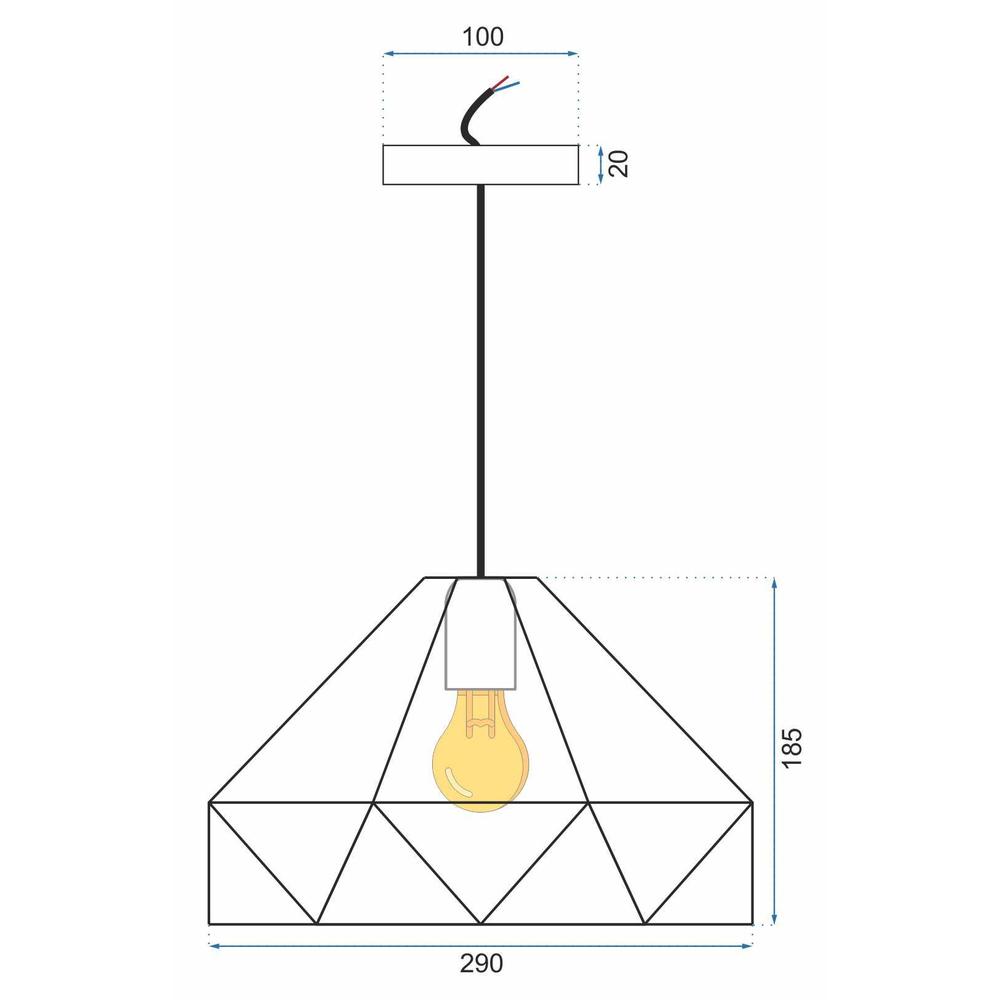 Metallisk takpendel APP237-1CP vit