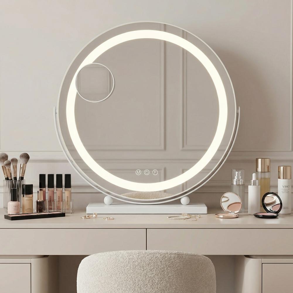 Spegel LED MAKE-UP Vit 40 cm