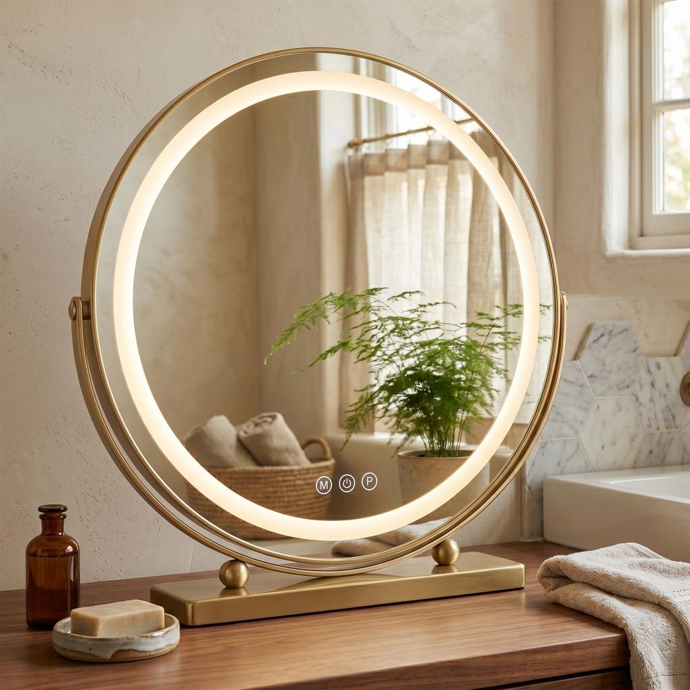 Spegel LED MAKE-UP L.Gold 50 cm