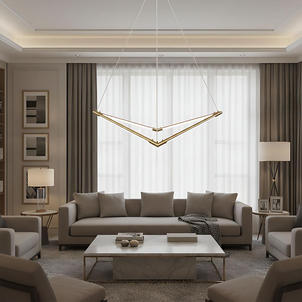 LED pendellampa APP1776-CP Borstad Guld