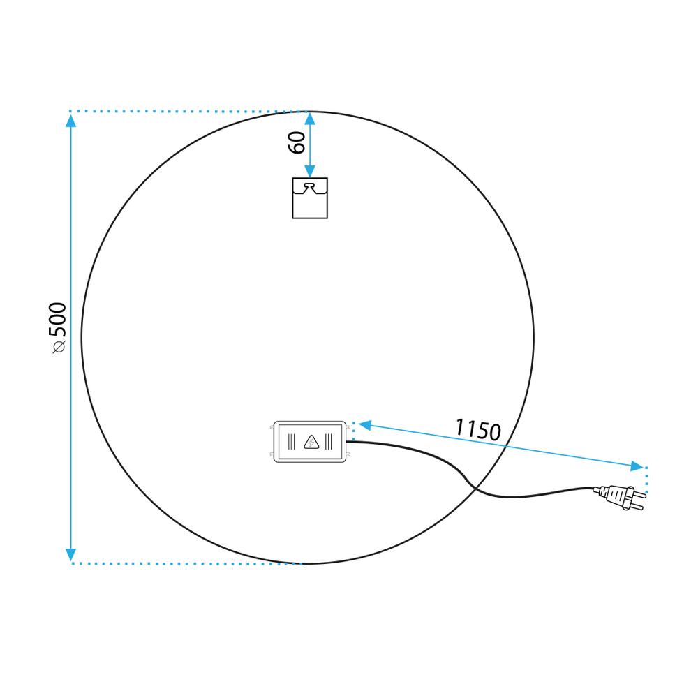 VÄGG-SPEGEL LED 50cm FFJ50