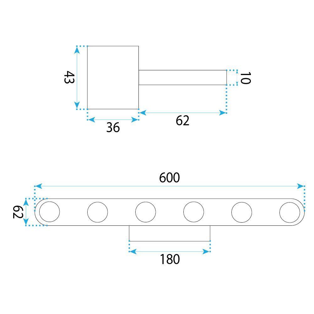 Badrum vägg LED-lampa SWE055-W BLACK