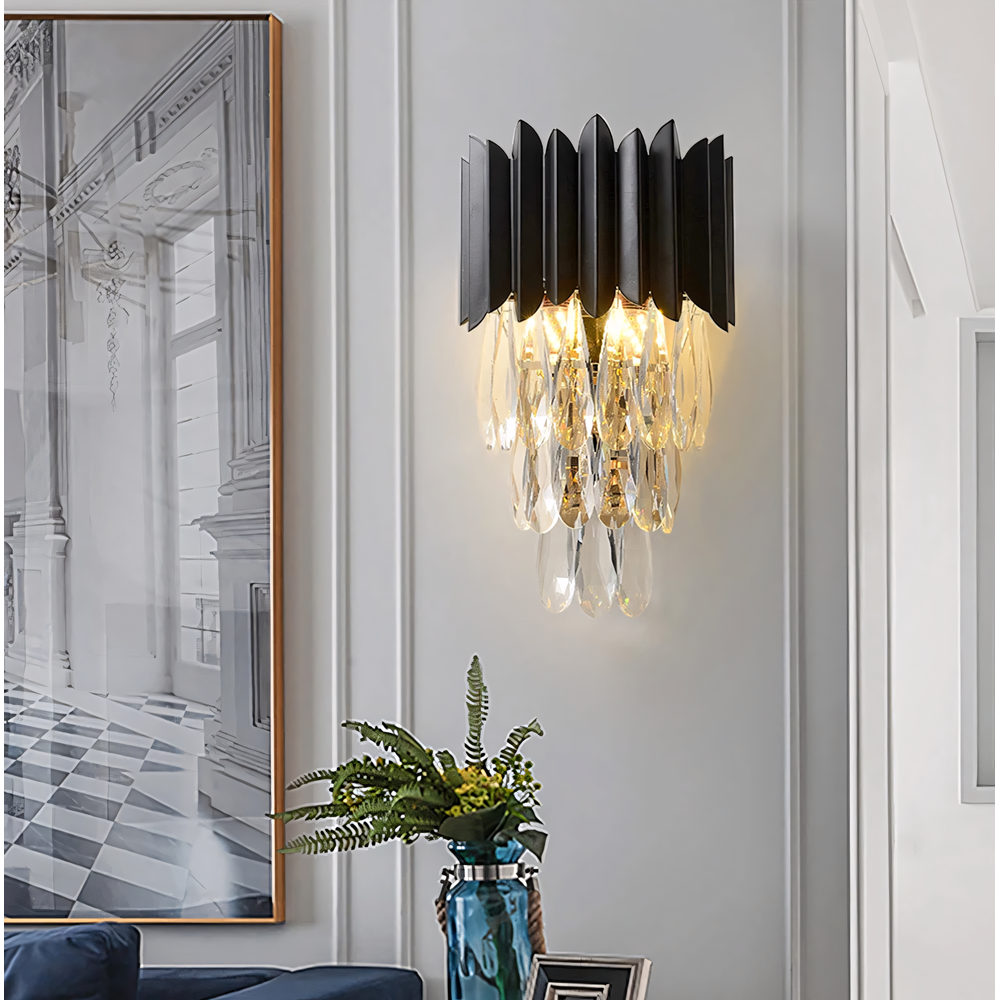 VÄGGLAMPA APP1658-1W Svart