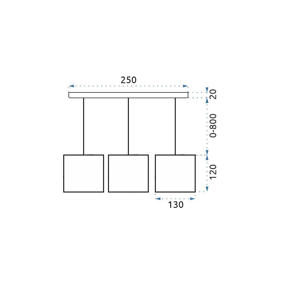 Kristalltaklampa APP510-3CPR Silver