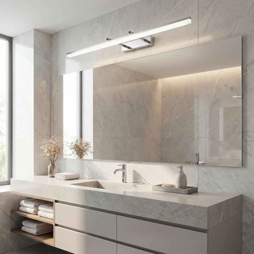 Badrum vägg LED-lampa APP1871-1W 80cm CHROME