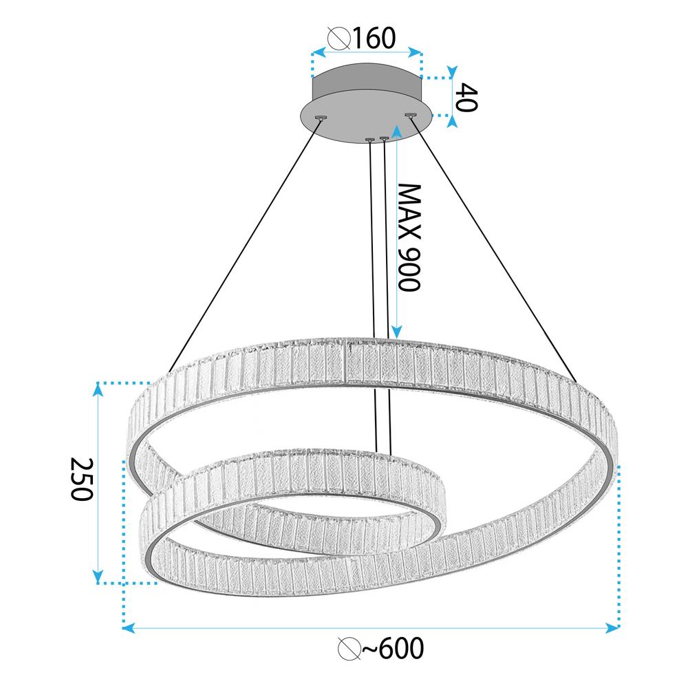 HÄNGANDE LED-TAKLAMPA APP1767-CP GULD