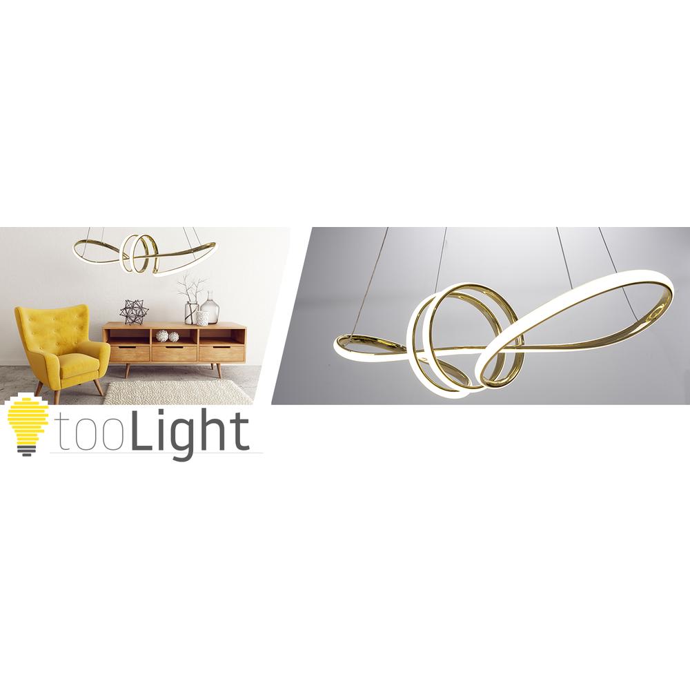 Modern takplampa LED + FJÄRRKONTROLL APP824-CP Guld