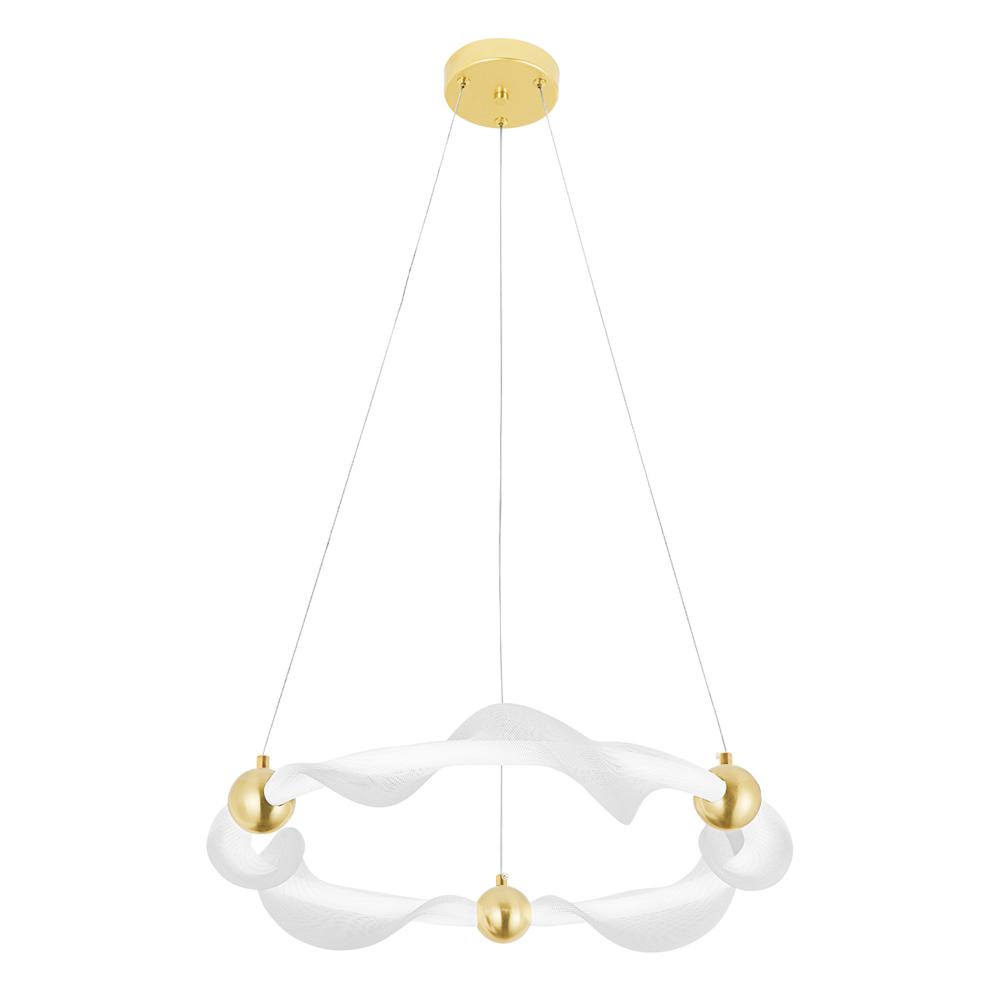 HÄNGANDE LED-LAMPA G010-CP VIT/GULD