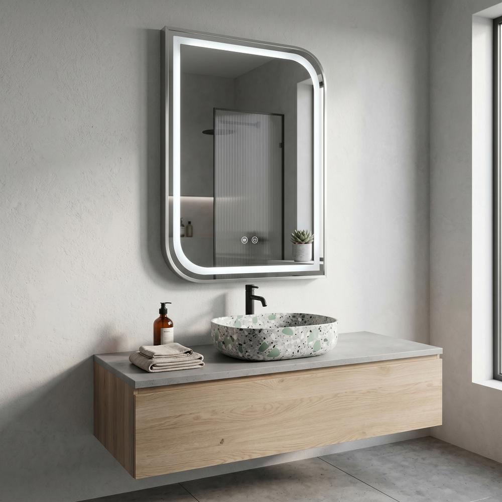 LED-VÄGGSPEGEL ZONE 80x60 BRUSH NICKEL
