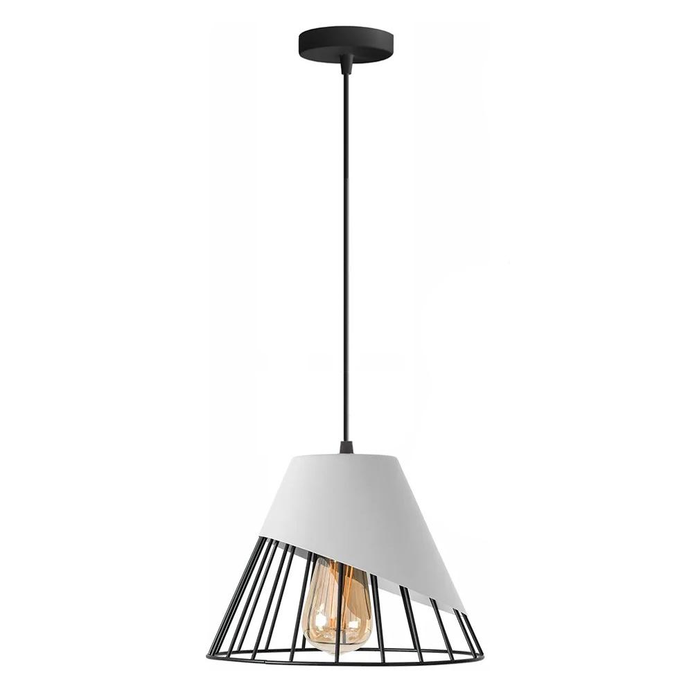 TAKLAMPA HÄNGANDE METALLSKÄRM APP228-1CP VIT