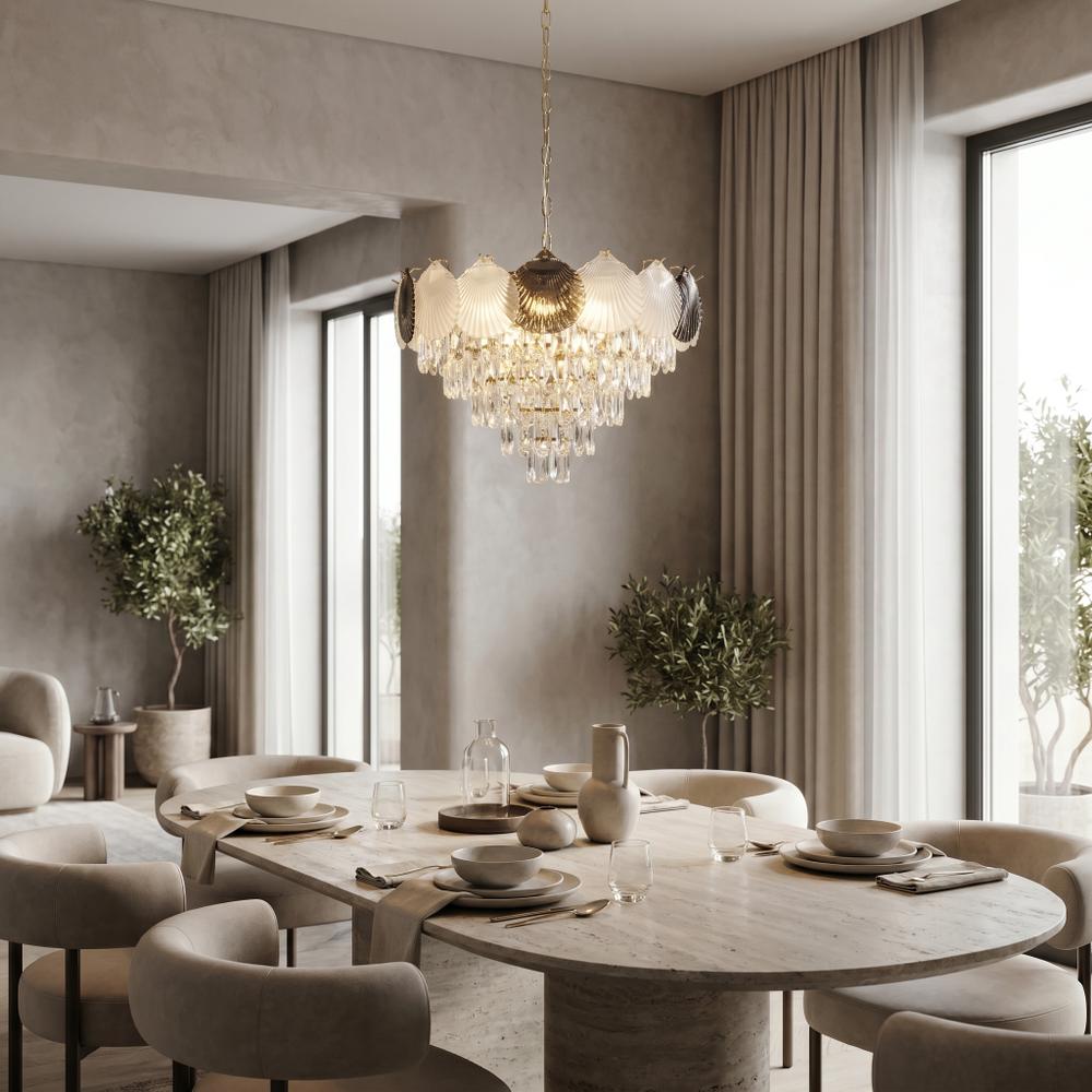 Kristall-pendellampa SWE084-CP 60cm GOLD