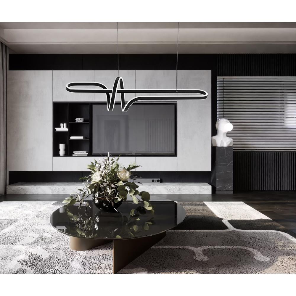 HÄNGANDE LED-LAMPA G038-CP SVART