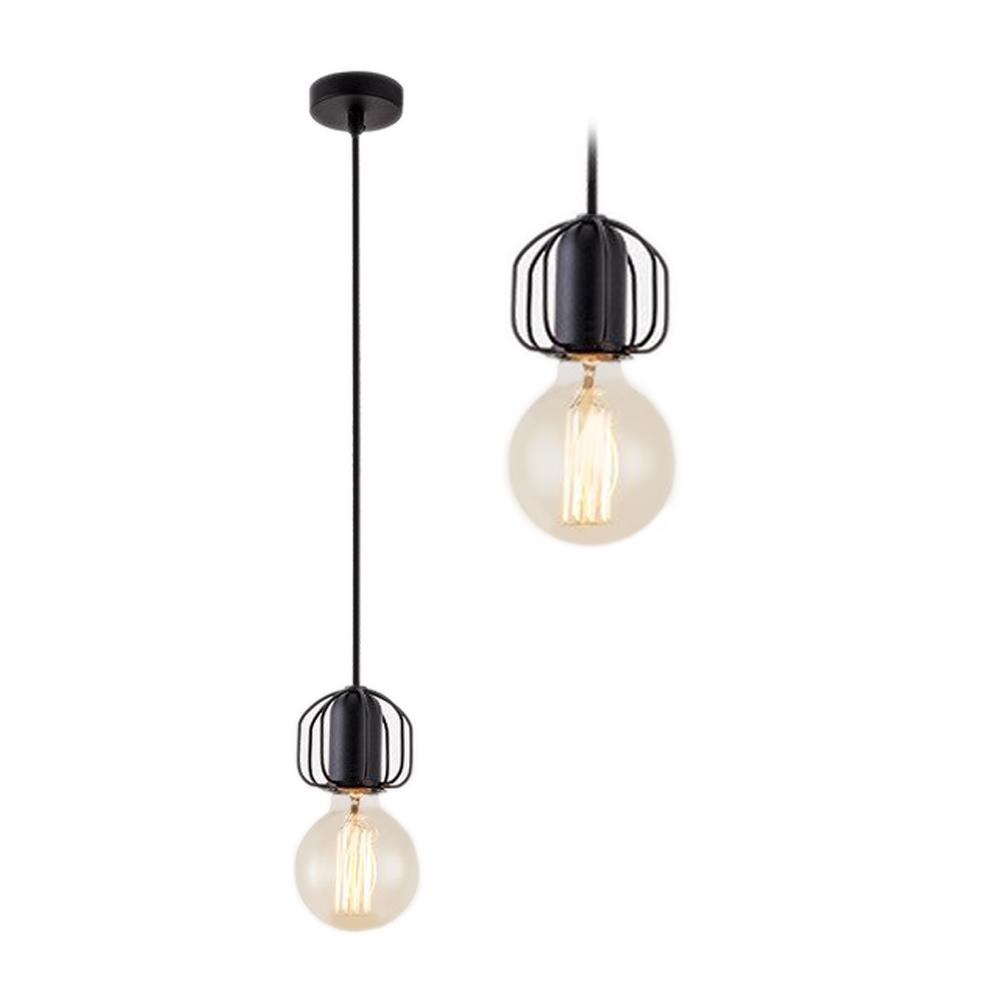 Enkel hängande taklampa Loft APP591-1CP svart