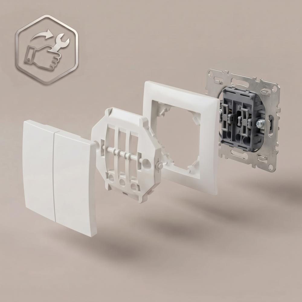 Kahekordne Lüliti OSTE JNH007-W WHITE