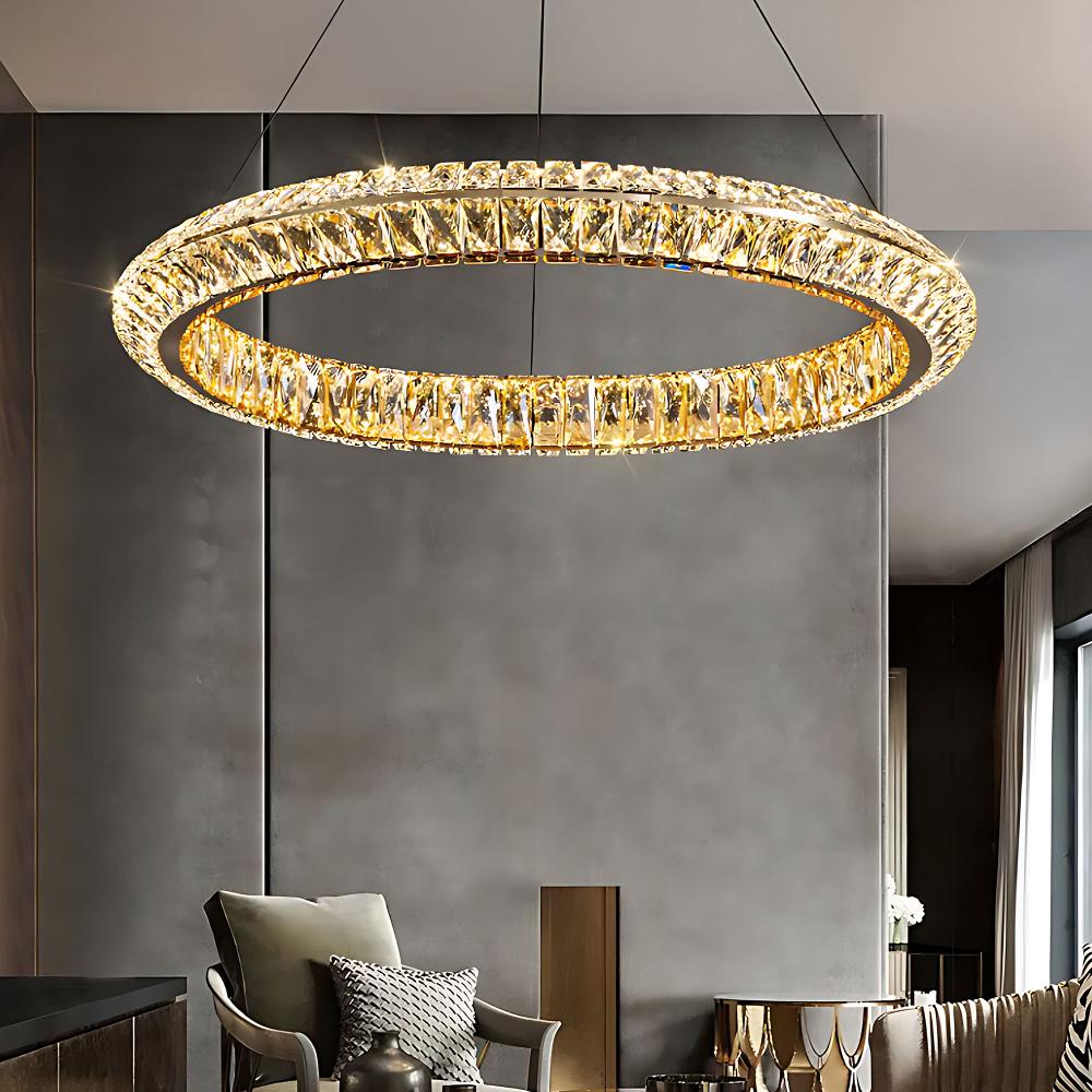 HÄNGENDE LED TAKLAMPA APP1768-CP Guld 60 cm