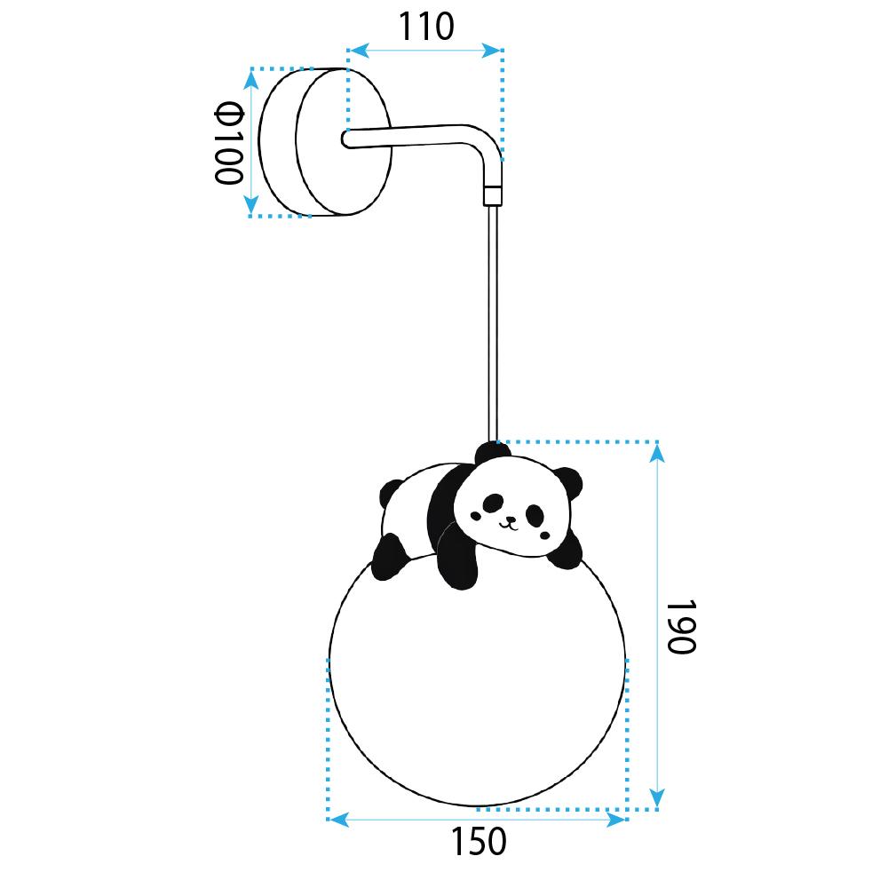 VÄGGLAMPA PANDA G163-1W
