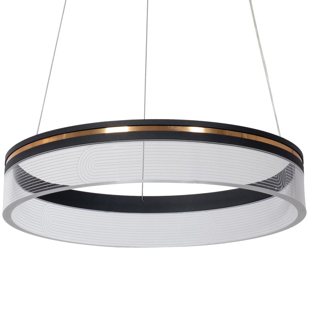 Hängande LED-lampa APP1191-CP 40 cm Svart