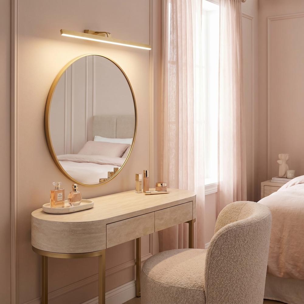 Badrum vägg LED-lampa SWE009-1W 73cm BRUSH GOLD
