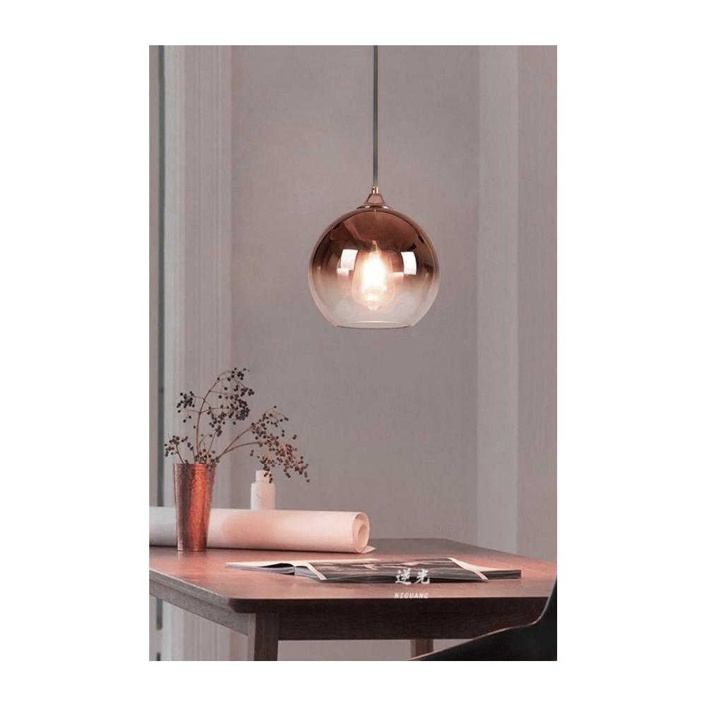 Glaspendellampa APP313-1CP Roséguld