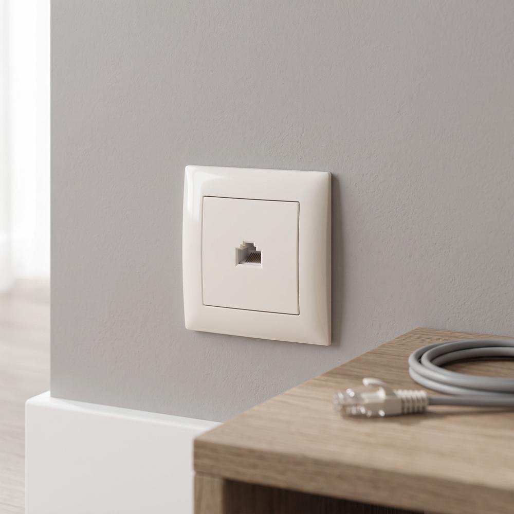 RJ45 Lizdas OSTE JNH010-S BEIGE