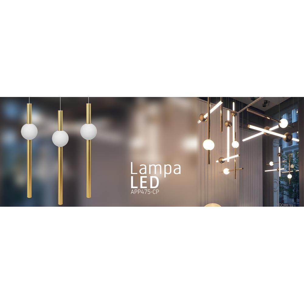 Taklampa Hängande Lång LED APP475-CP Guldig