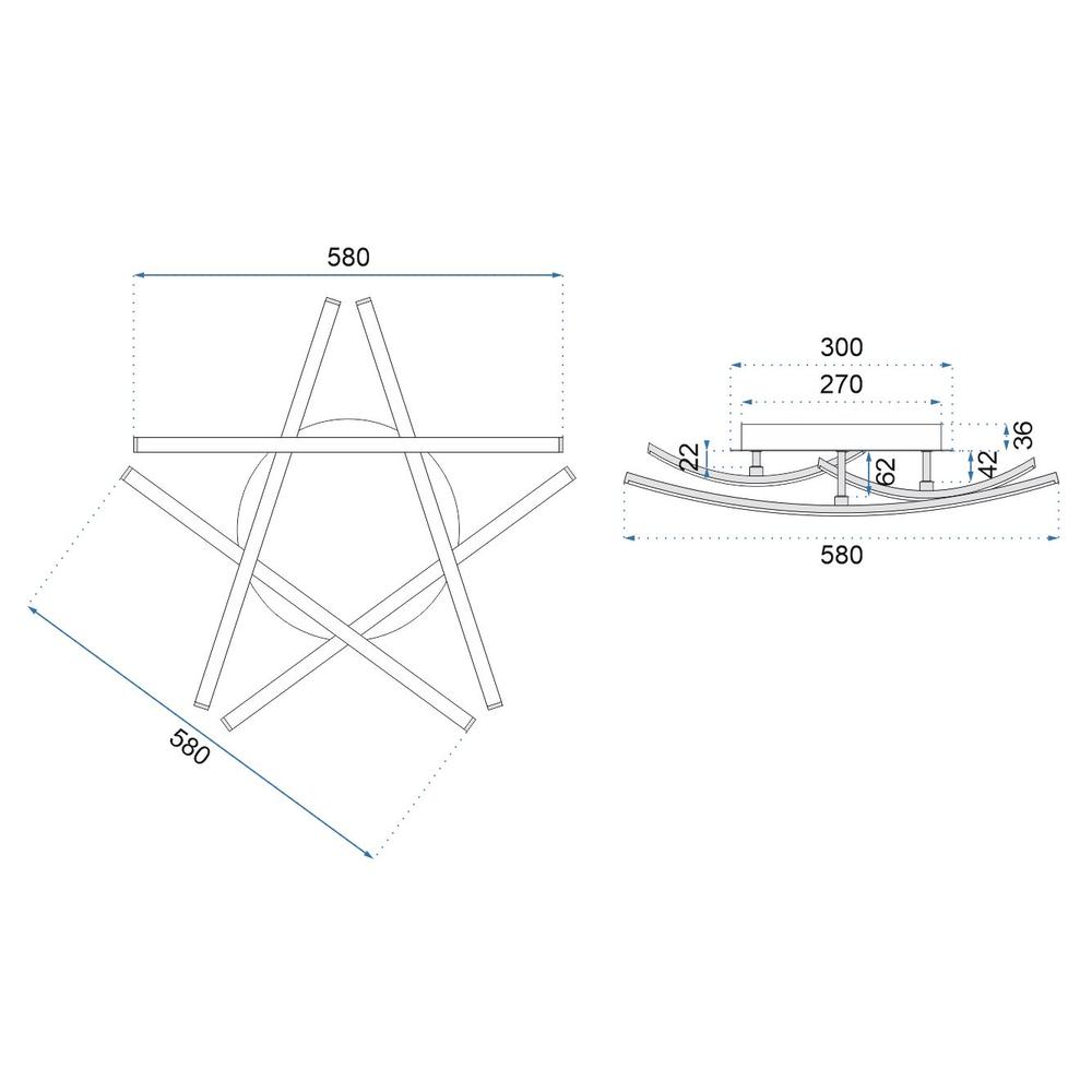 Modern LED-takplafond Stjärna APP399-C