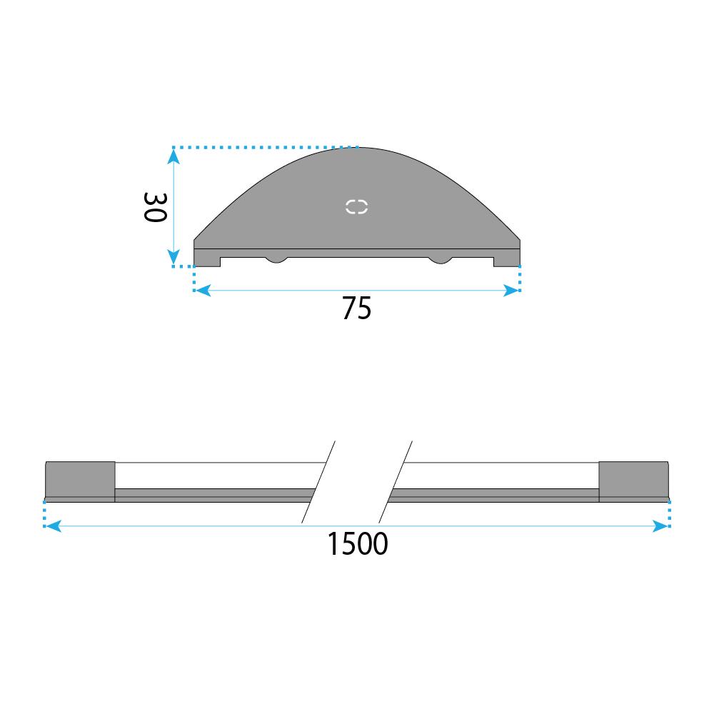 LED lampa JNH056-42N Black 150 cm