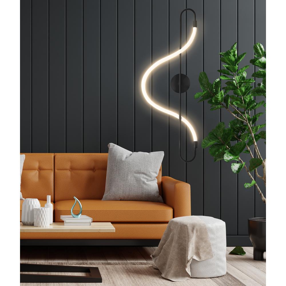 Vägglampa LED-väggspot APP857-W Long Svart