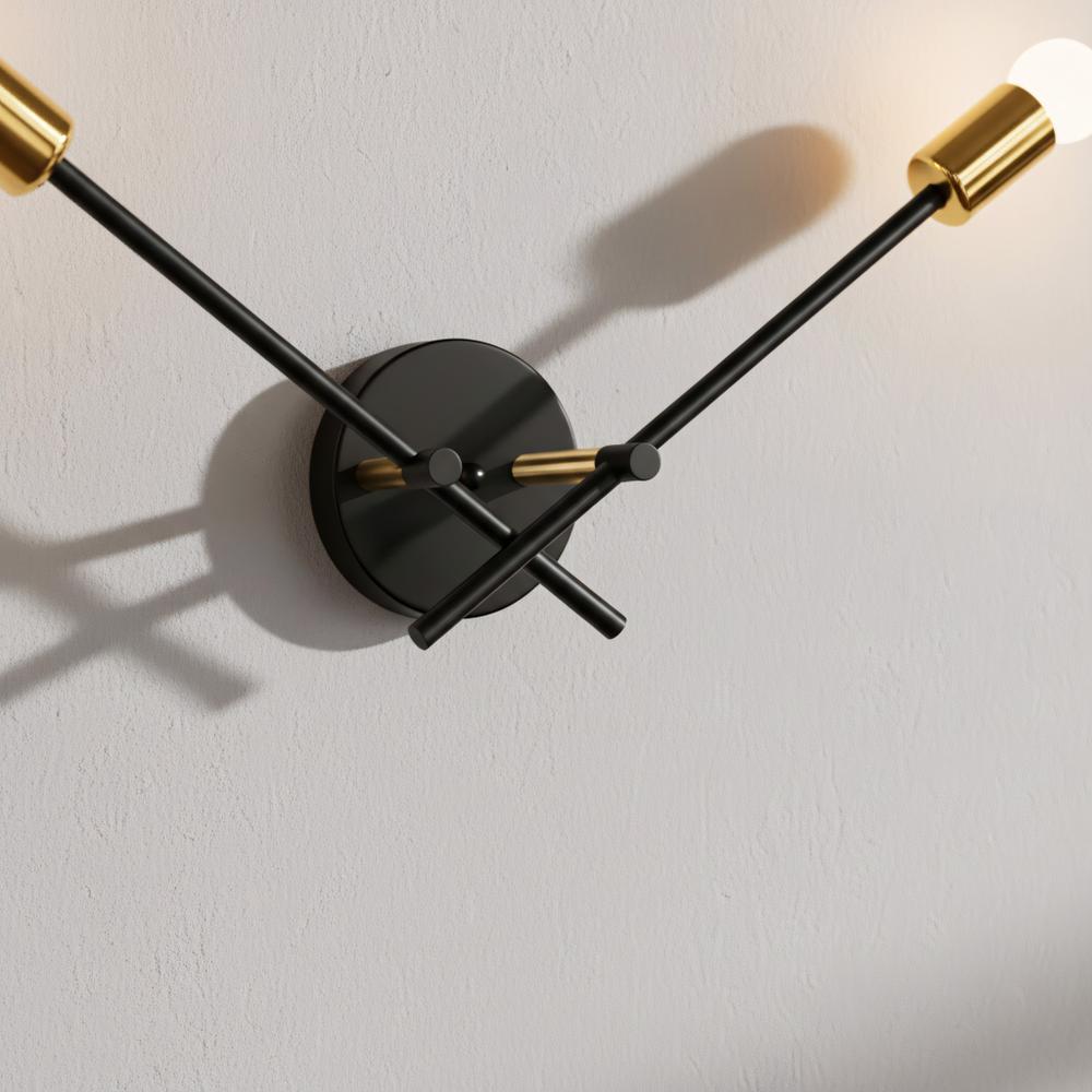 VÄGGLAMPA VÄGGLYKTA APP1119-2W Svart