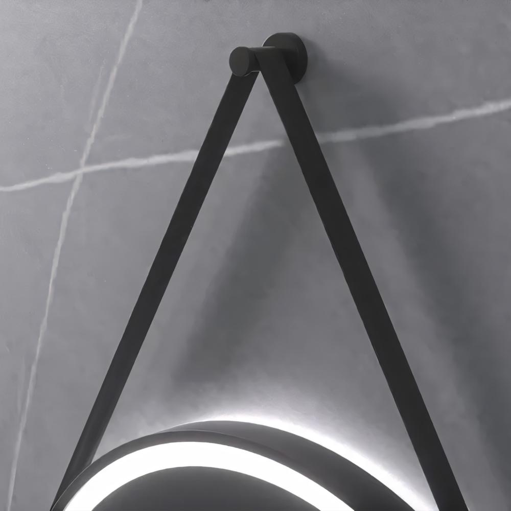 RUNT LED-SPEGEL HÄNGANDE I REM 70 cm 104