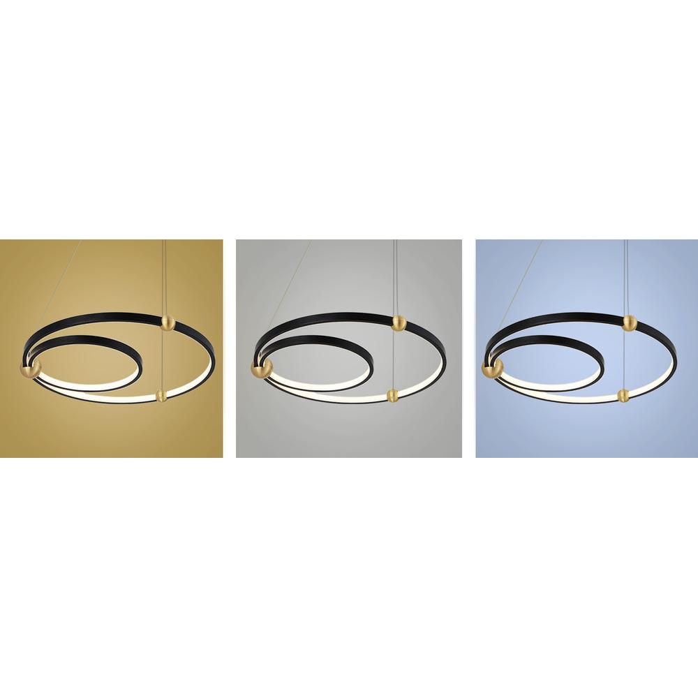 Ring LED-lampa + fjärrkontroll APP692-30-50 Svart
