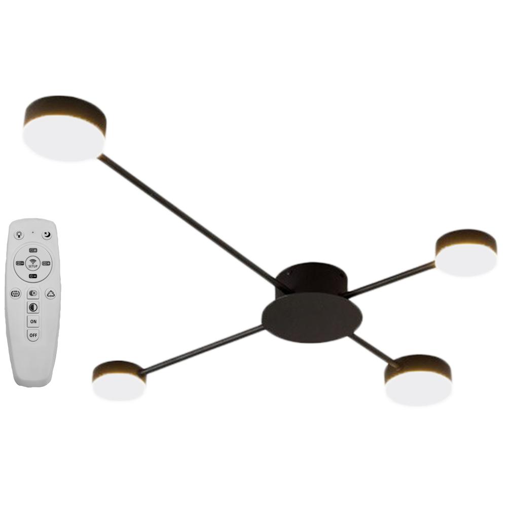 TAKLAMPA 4-ARMAD LED APP519-4C Svart