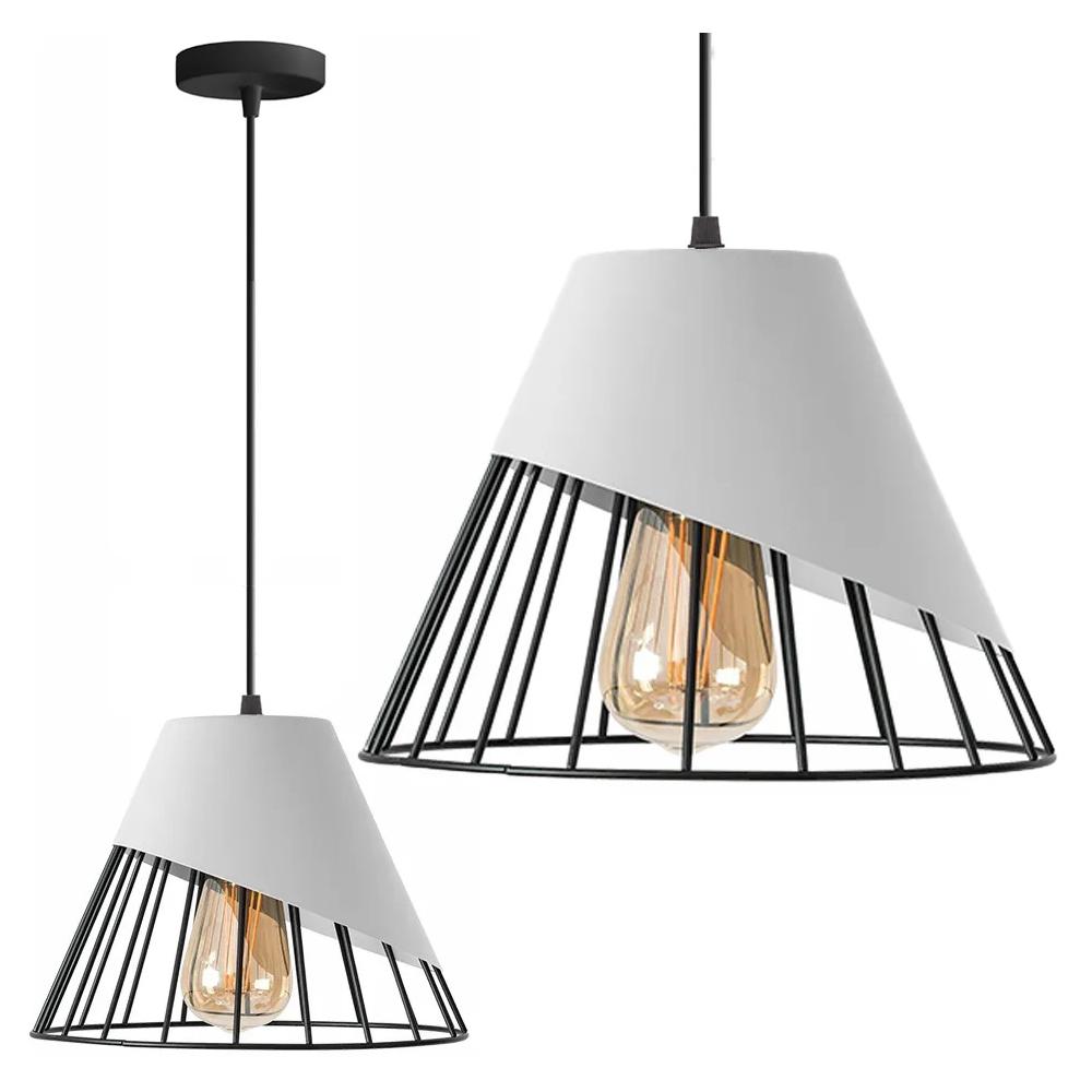 TAKLAMPA HÄNGANDE METALLSKÄRM APP228-1CP VIT