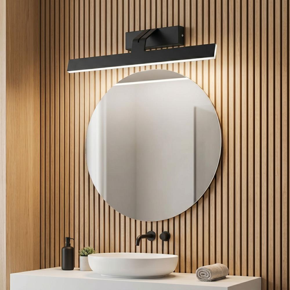 Badrum vägg LED-lampa SWE010-1W 43cm BLACK