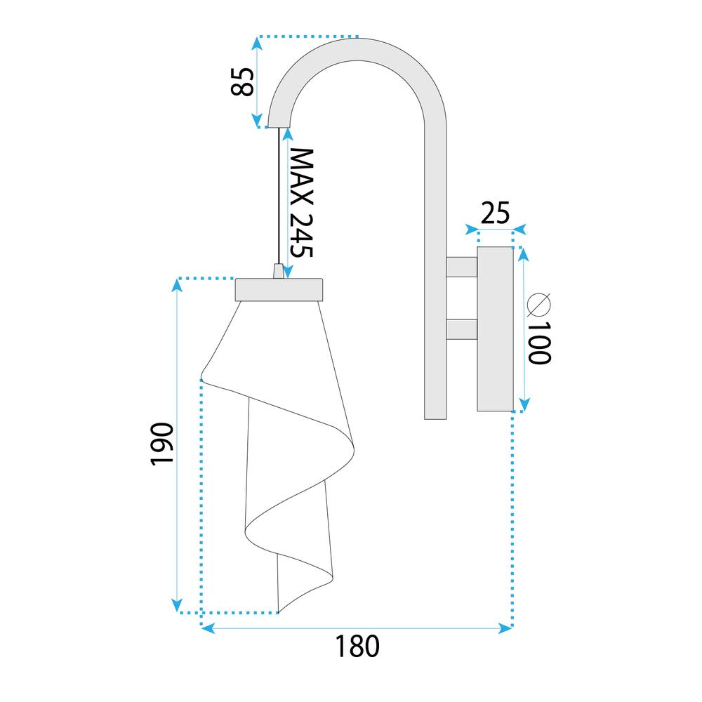 VÄGGLAMPA VÄGGLAMPA APP1766-1W ROSÉGULD